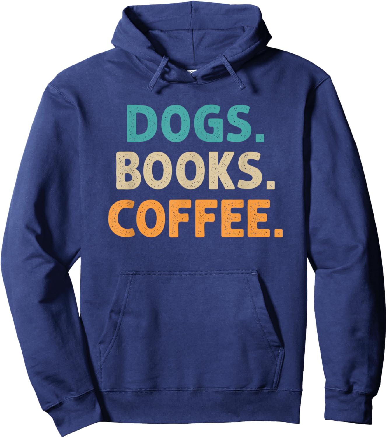 Dogs Books Coffee Book Lover Funny Dogs Coffee Hoodie - Hoodie | Navy