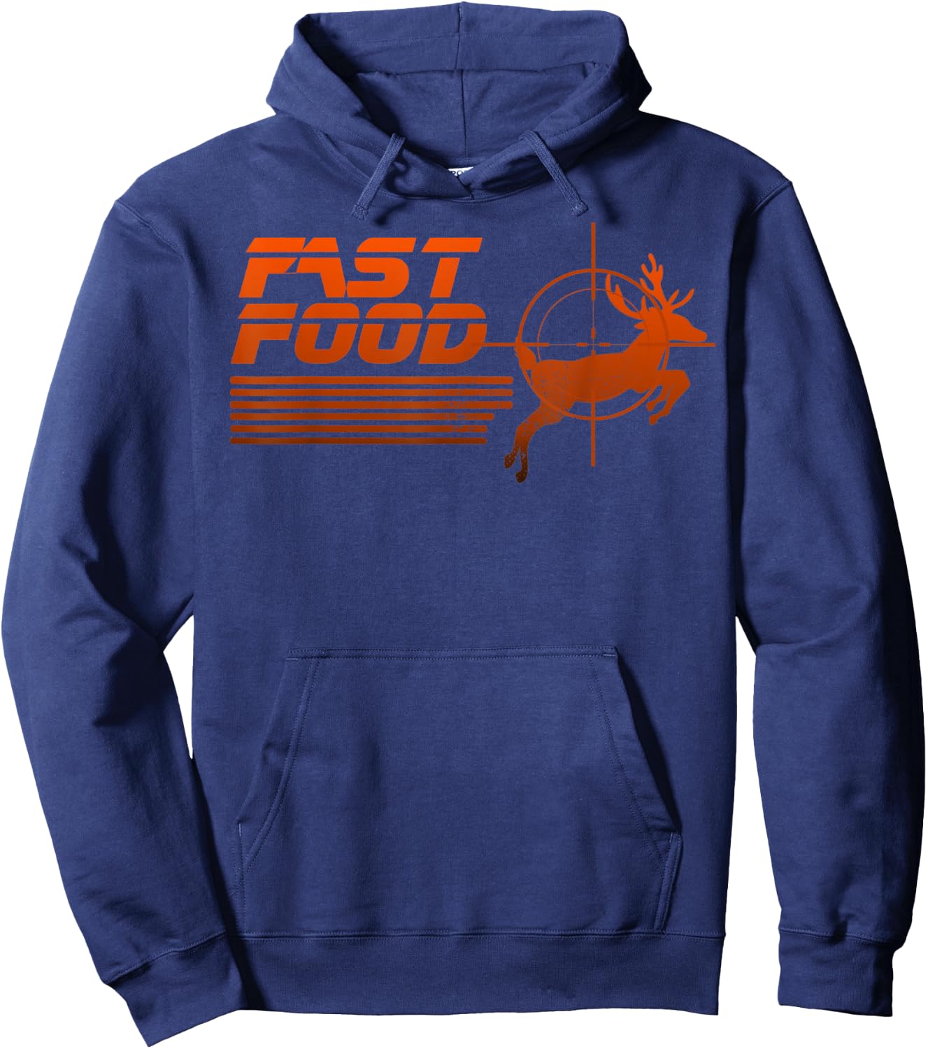 Funny Fast Food Deer Hunting Hoodie - Hoodie | Navy