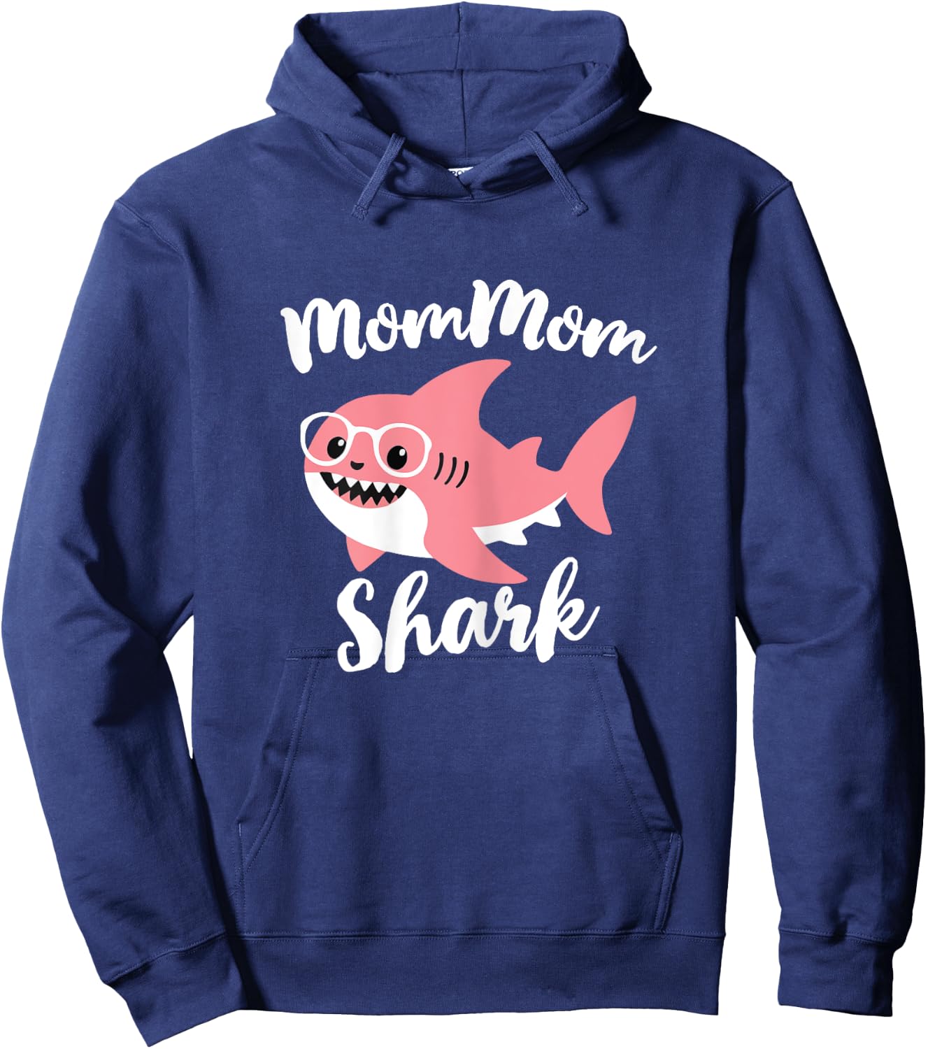 MomMom Shark Mother's Day Grandma Funny Mom-Mom Hoodie - Hoodie | Navy