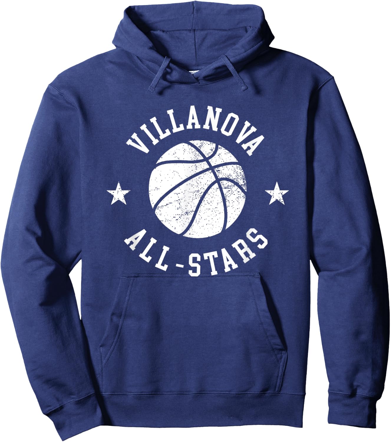 Villanova Vintage All-Stars Retro 80s Basketball Hoodie - Hoodie | Navy