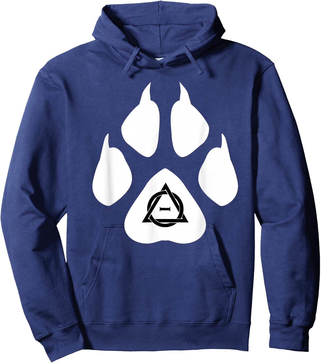 Therian Fox Paws Symbol Sign quadrobics otherkin Hoodie - Hoodie | Navy