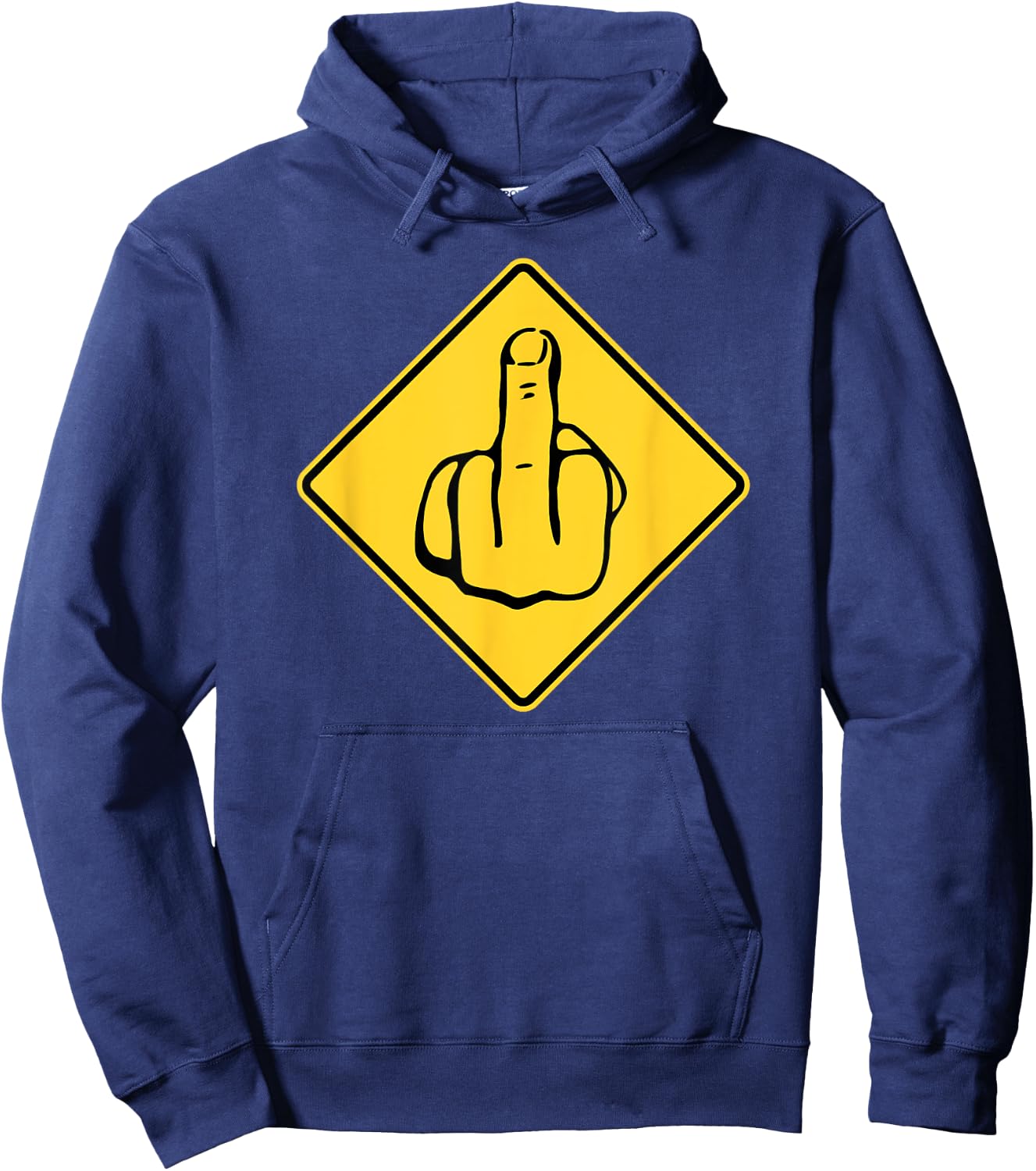 Middle Finger Gift Flipping The Bird Rude Insult Swearing Hoodie - Hoodie | Navy