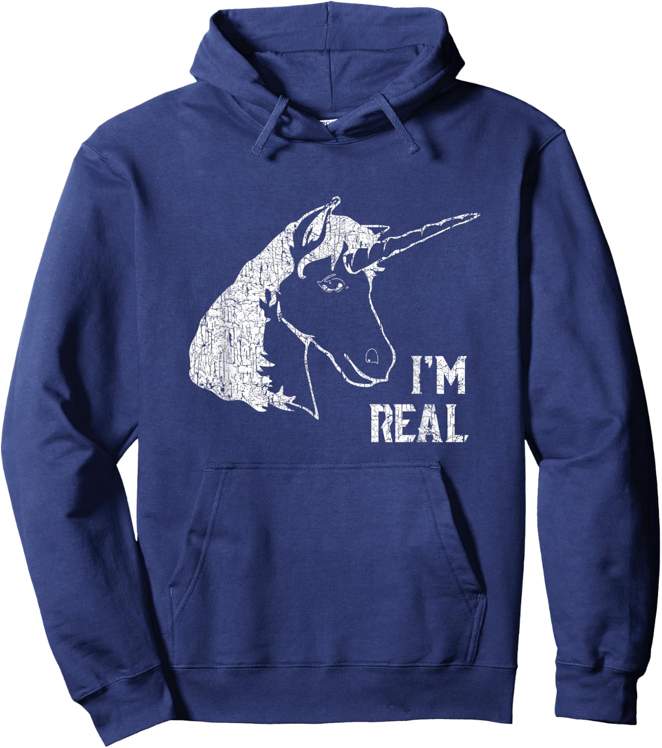 I'm Real T Shirt Unicorns Are Real Funny Magical Horse Hoodie - Hoodie | Navy