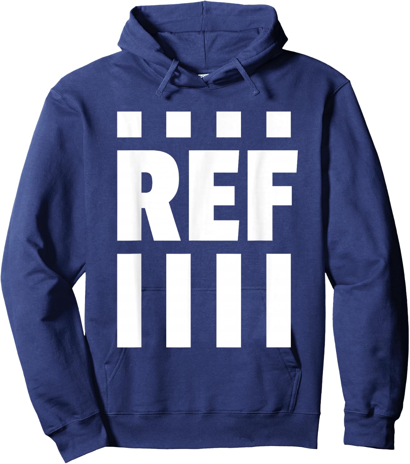 REF White Striped, Referee Official Hoodie - Hoodie | Navy