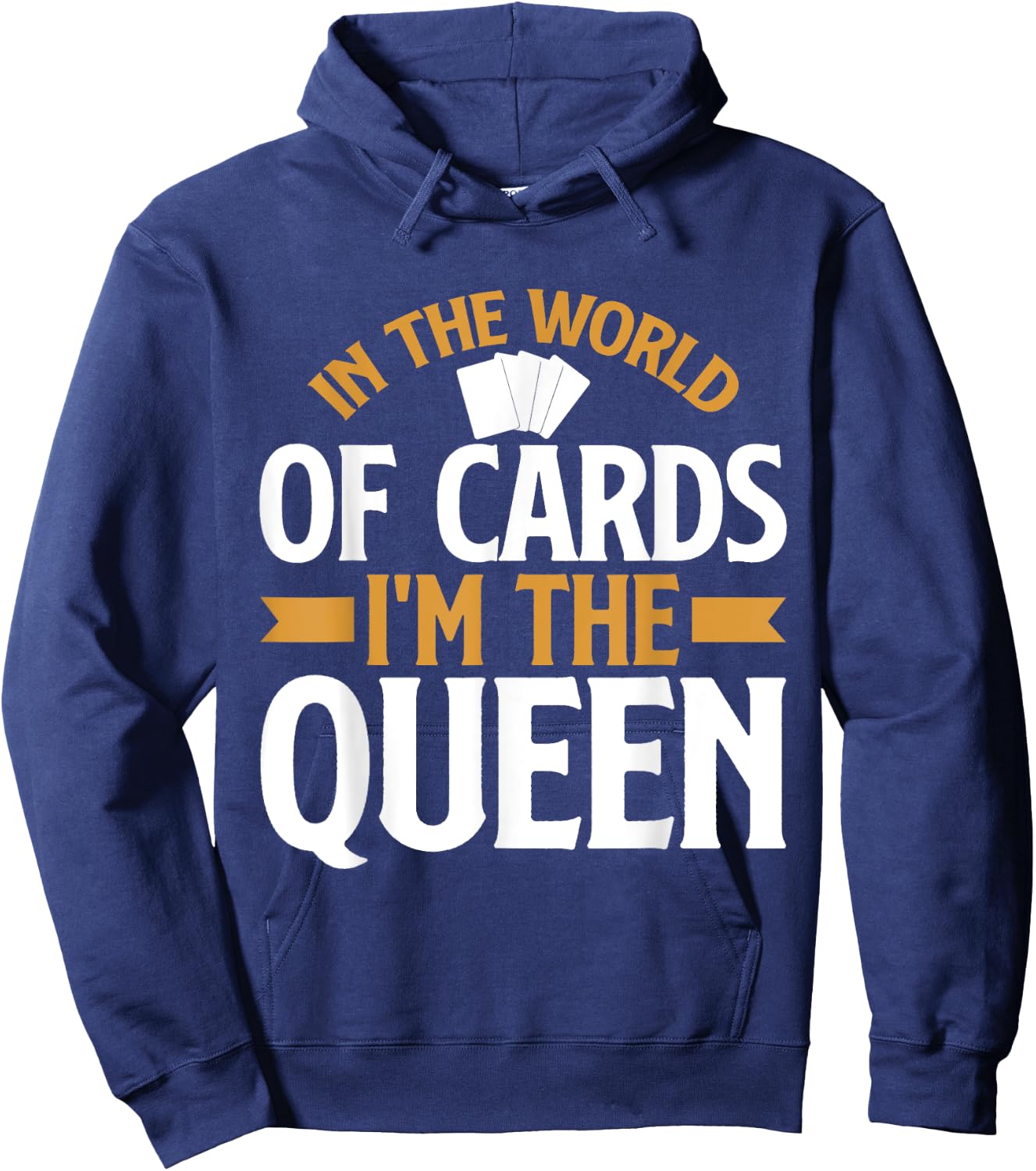 In the World of Cards im the Queen Trading Card Hoodie - Hoodie | Navy