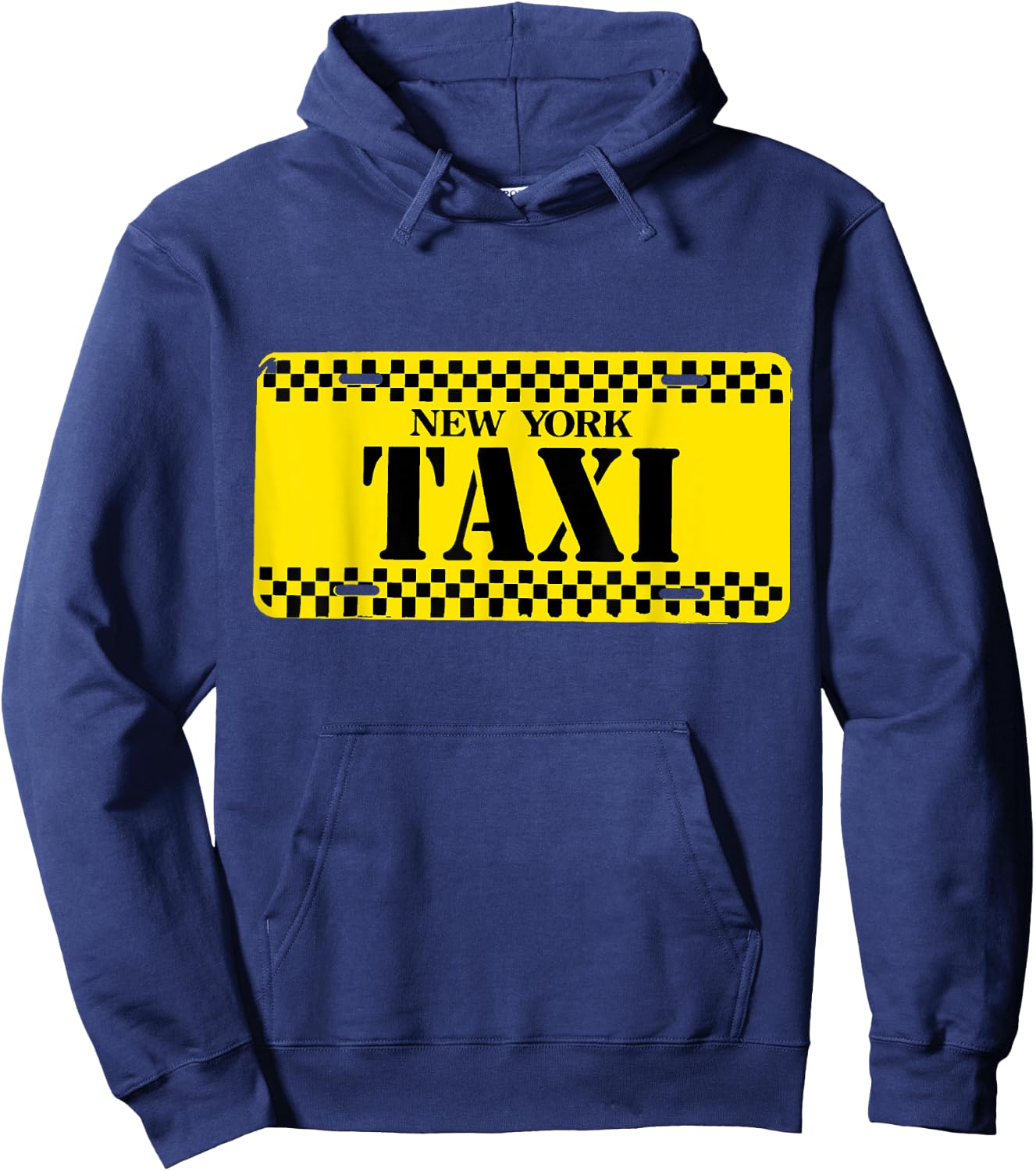 nyc taxi Costume Halloween yellow plate Hoodie - Hoodie | Navy