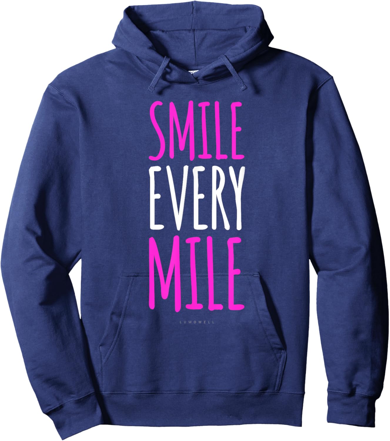 Funny Running Smile Every Mile T Shirt - Running Lover Gift Hoodie - Hoodie | Navy