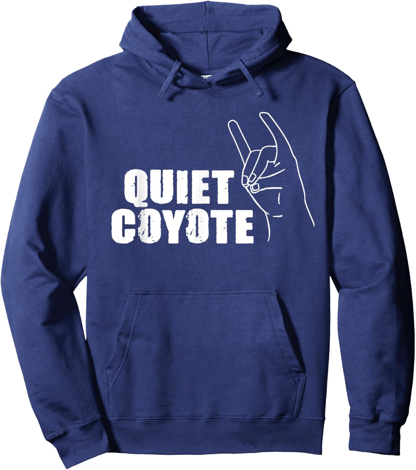 Quiet Coyote Graphic Lovely Pet Adorable Animal Outfit Lover Hoodie - Hoodie | Navy