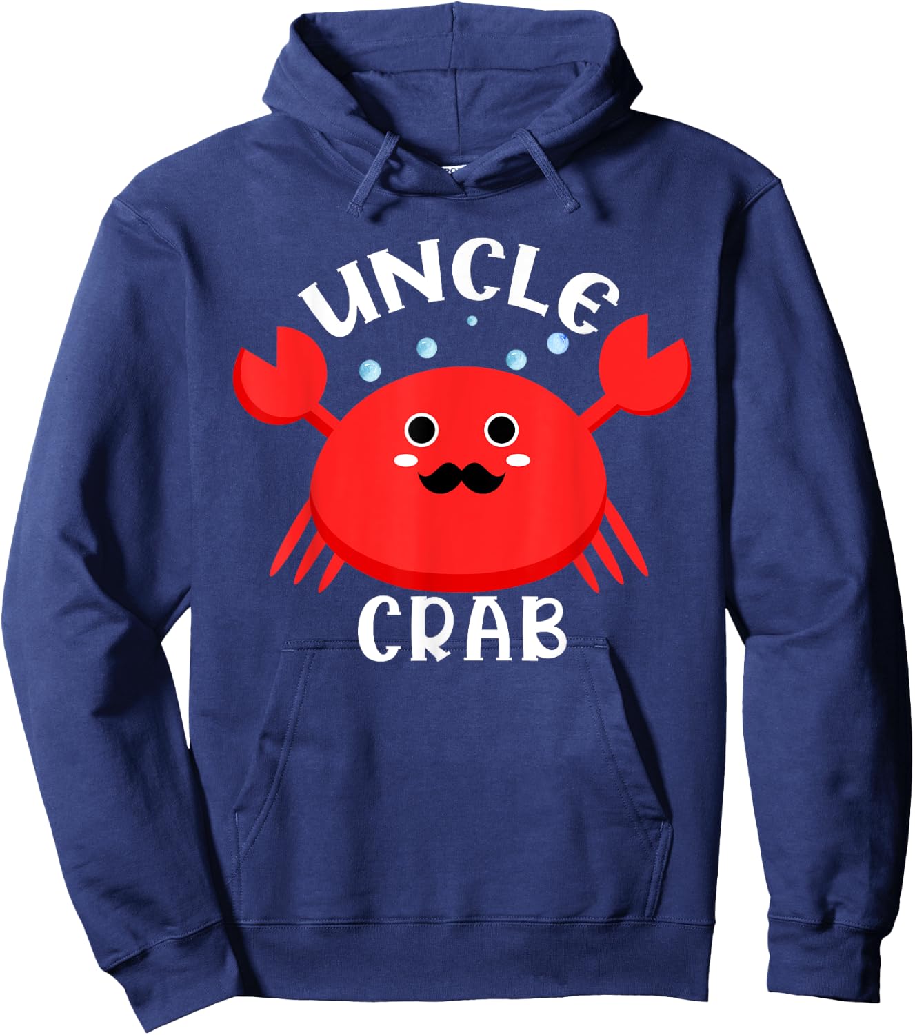 Uncle Crab Ocean Animal Crab Zodiac Funny Announcement Hoodie - Hoodie | Navy