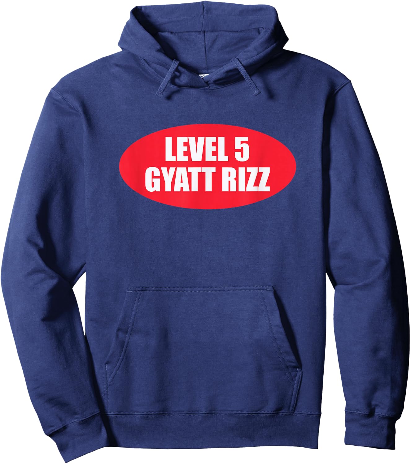 Level 5 Gyatt Rizz Gen Z Gen Alpha Slang Meme Line Hoodie - Hoodie | Navy