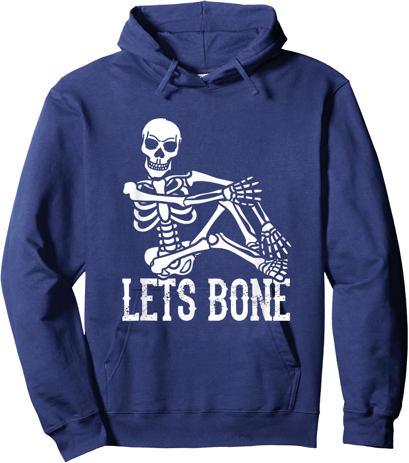 Lets Bone Skeleton Adult Halloween Costume Hoodie - Hoodie | Navy