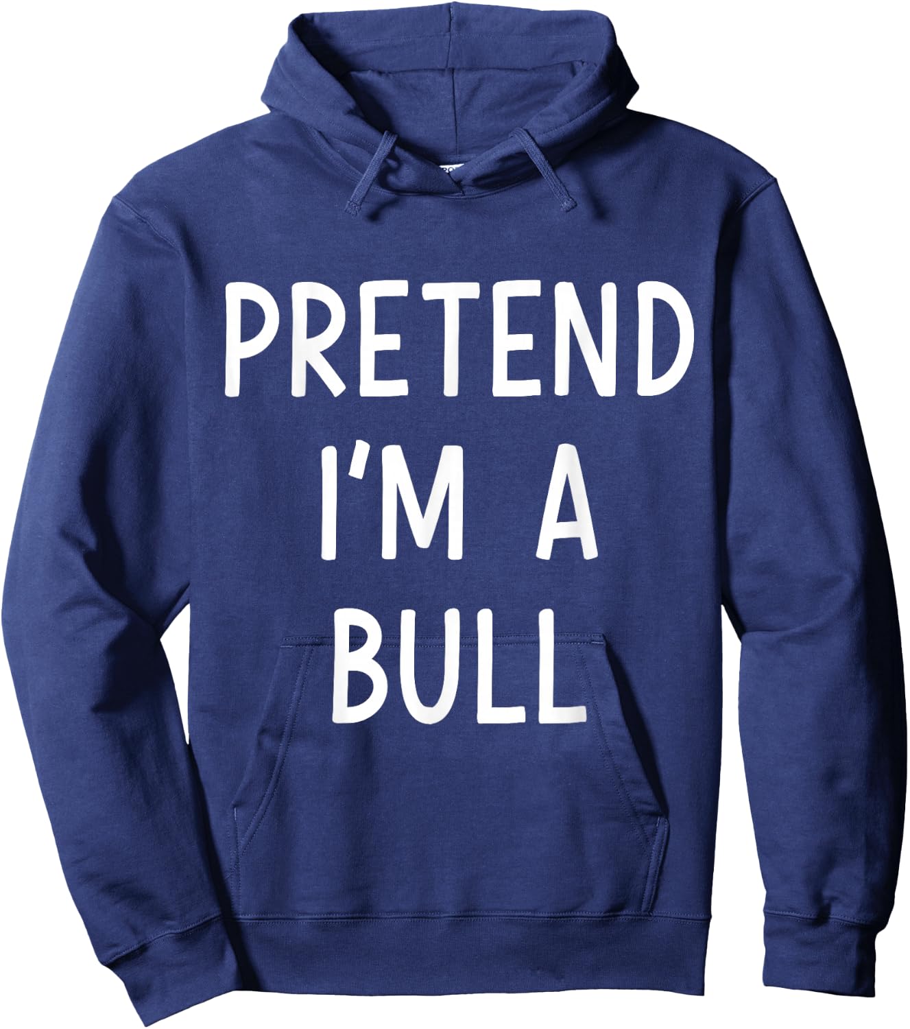 Pretend Im a bull easy lazy costume for halloween party Hoodie - Hoodie | Navy