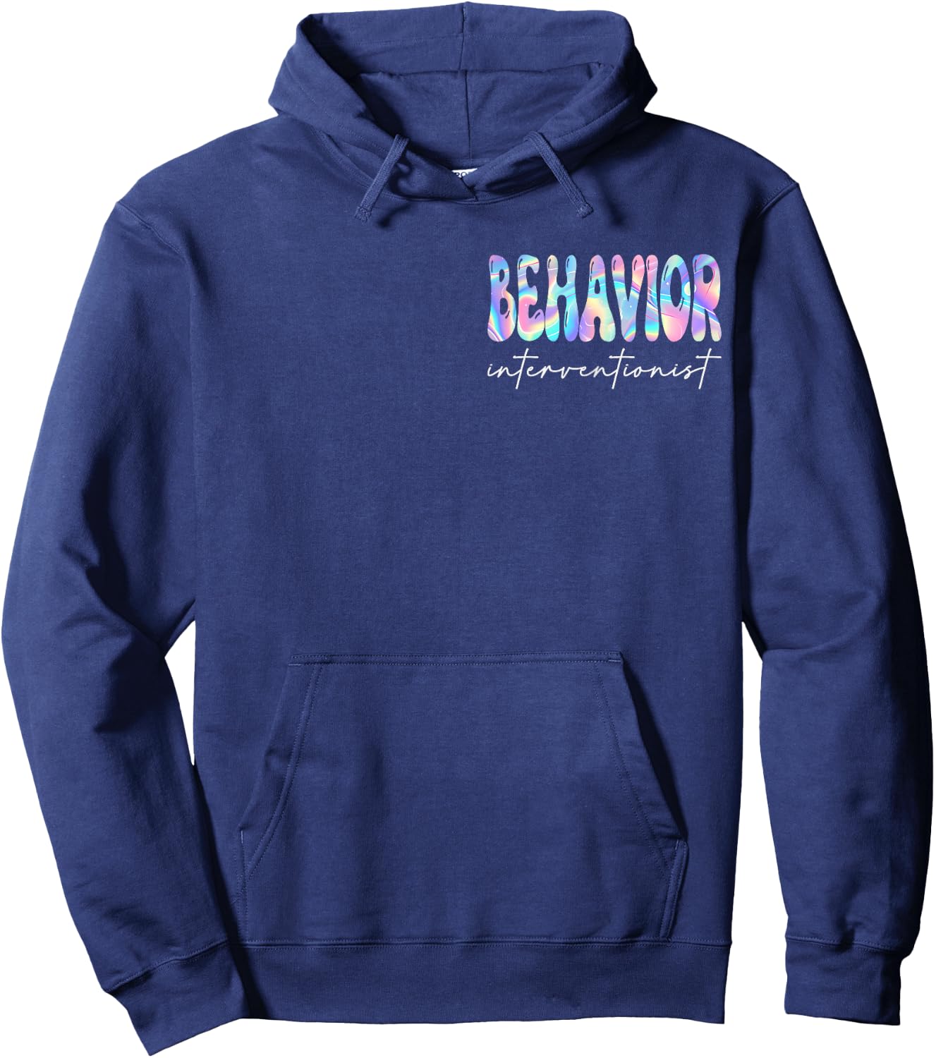 Behavior Interventionist Groovy Back to School Teachers Hoodie - Hoodie | Navy