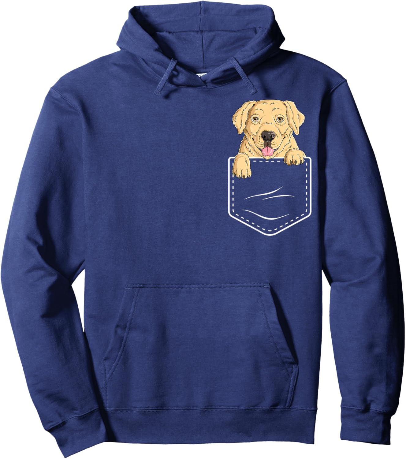 Labrador Retriever In Pocket Funny Dog Puppy Labrador Lover Men Women Kids Hoodie - Hoodie | Navy