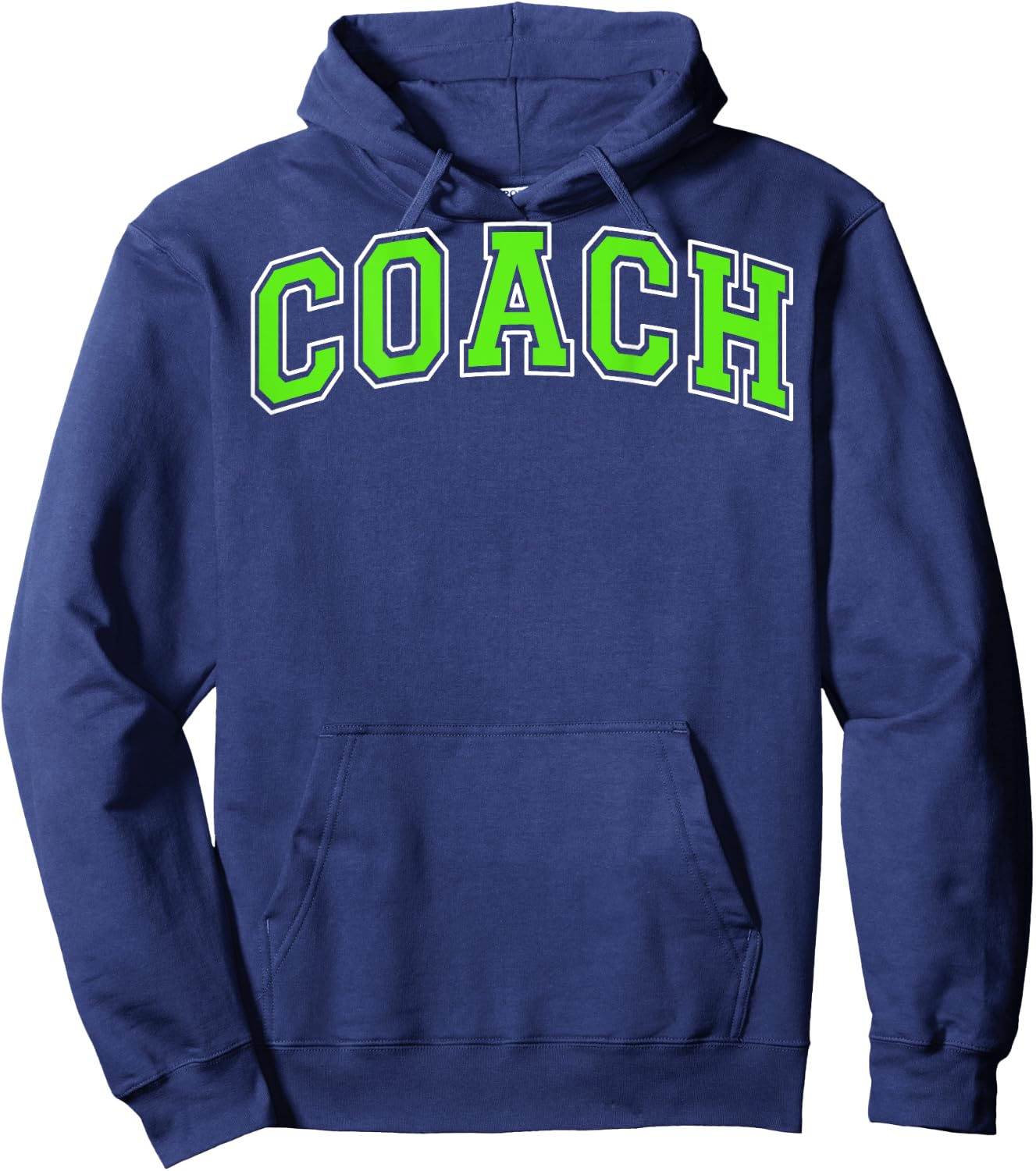 Coach Sports Trainer Vintage Lime Green White on the back Hoodie - Hoodie | Navy