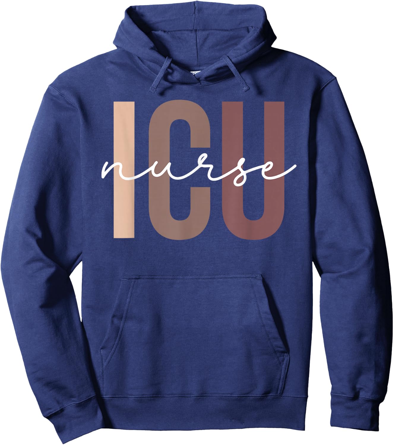 ICU Registered Nurse Intensive Care Unit RN Staff ICU Nurse Hoodie - Hoodie | Navy