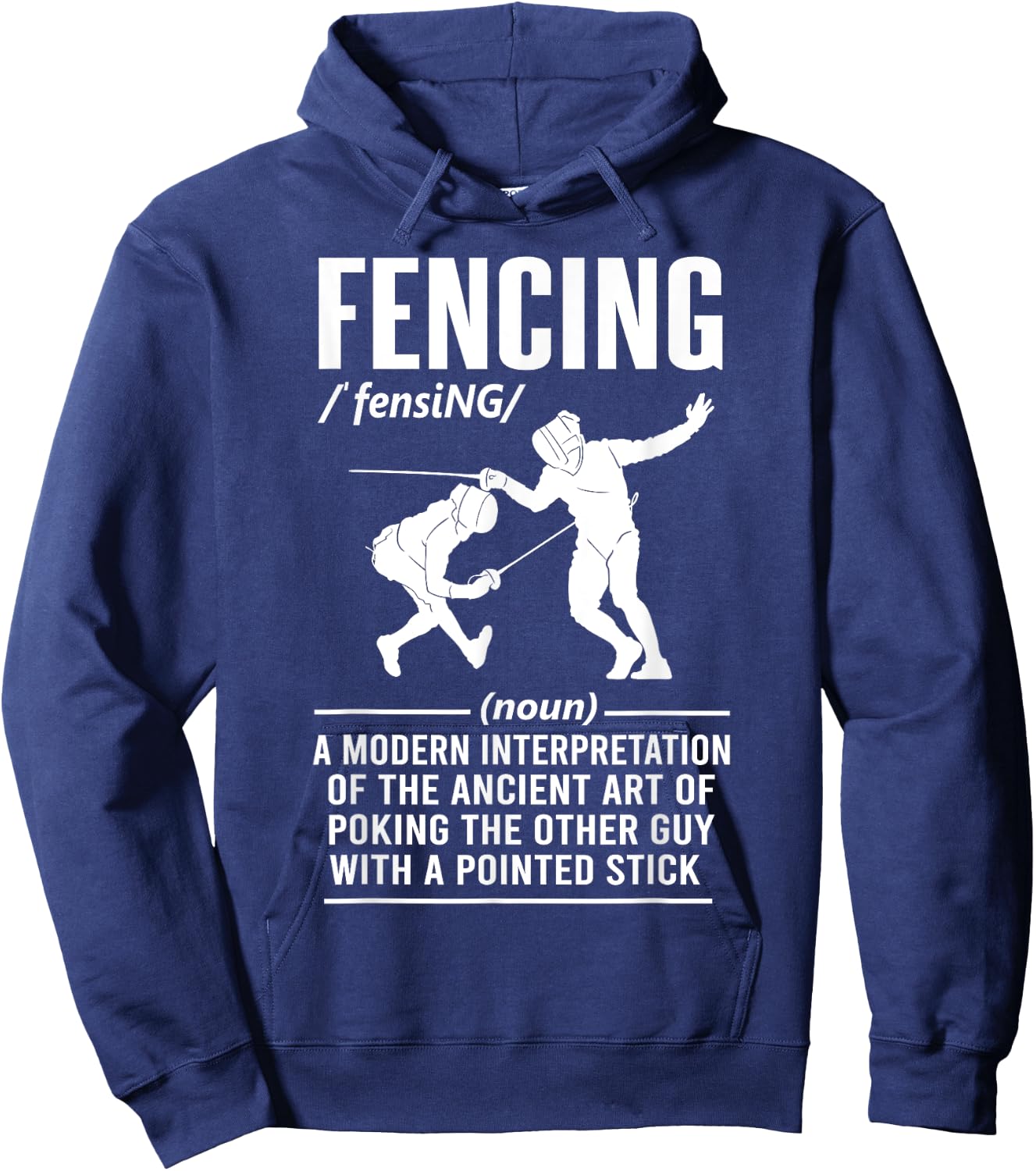 Dictionary Fencing definition Funny Fencer Men Women Hoodie - Hoodie | Navy
