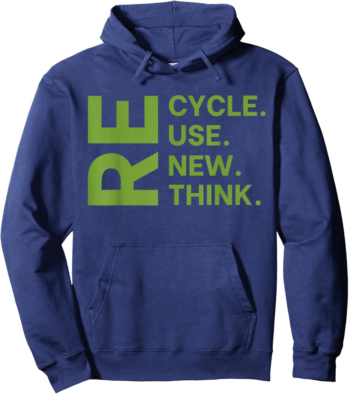 Recycle Reuse Renew Rethink Earth Day Environmental Activism Small Hoodie - Hoodie | Navy