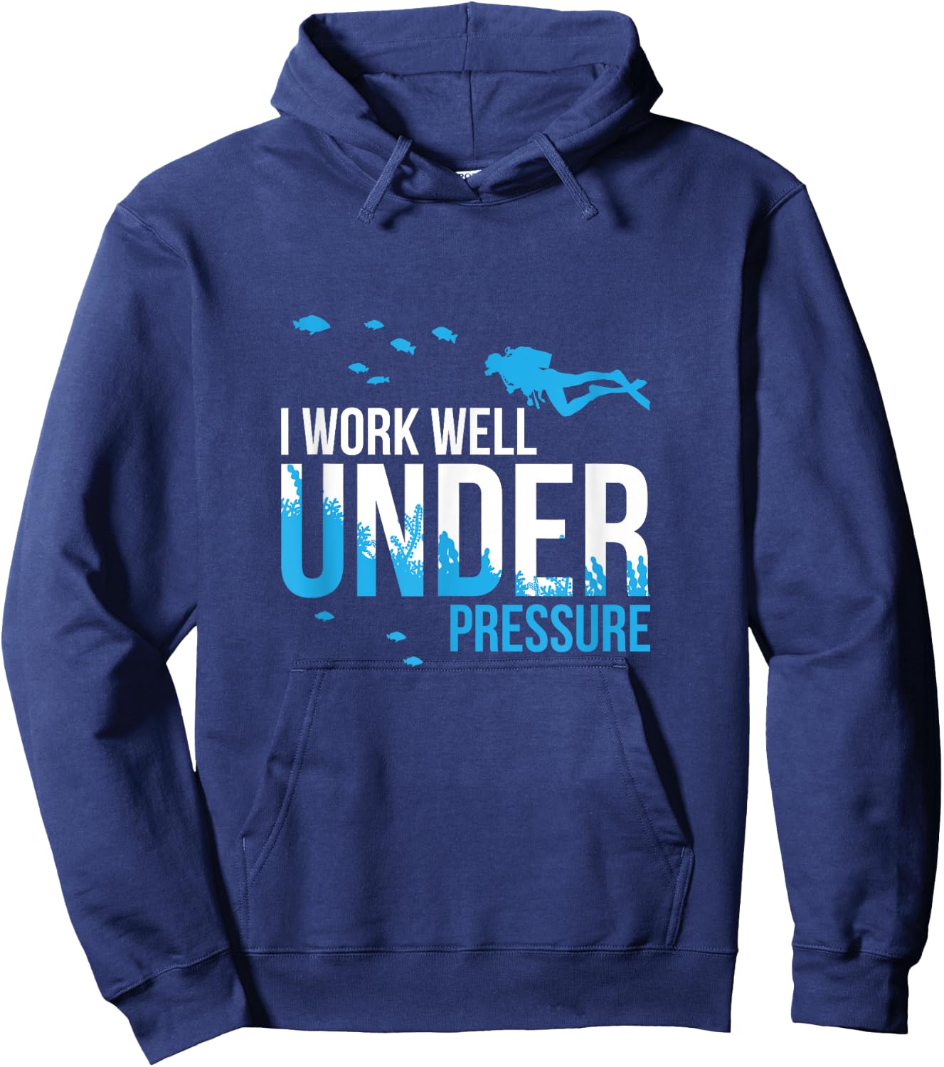 I Work Well Under Pressure I Diving Snorkelling Hoodie - Hoodie | Navy