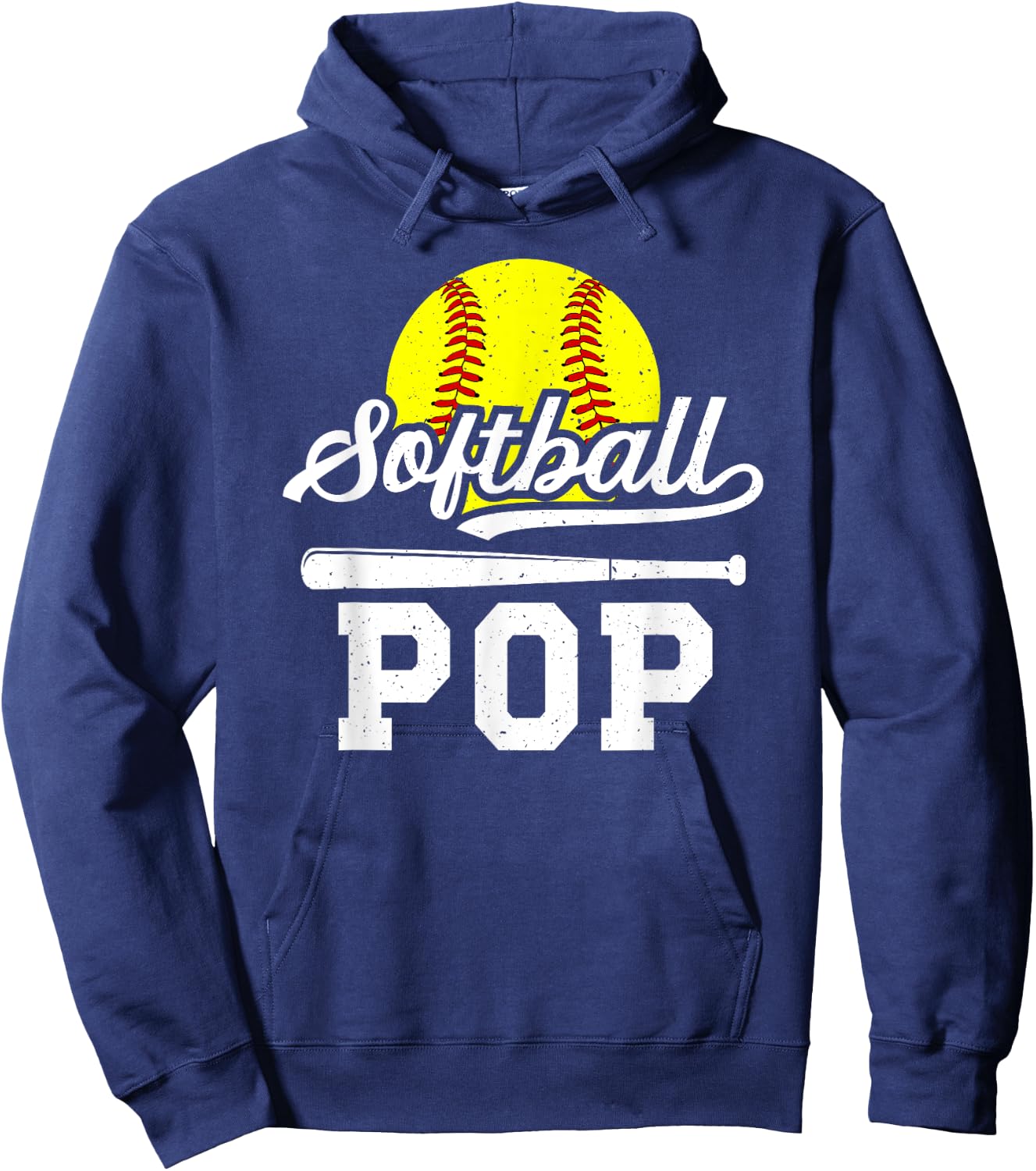 Softball Pop Grandpa Pop Of A Softball Player Pop Hoodie - Hoodie | Navy