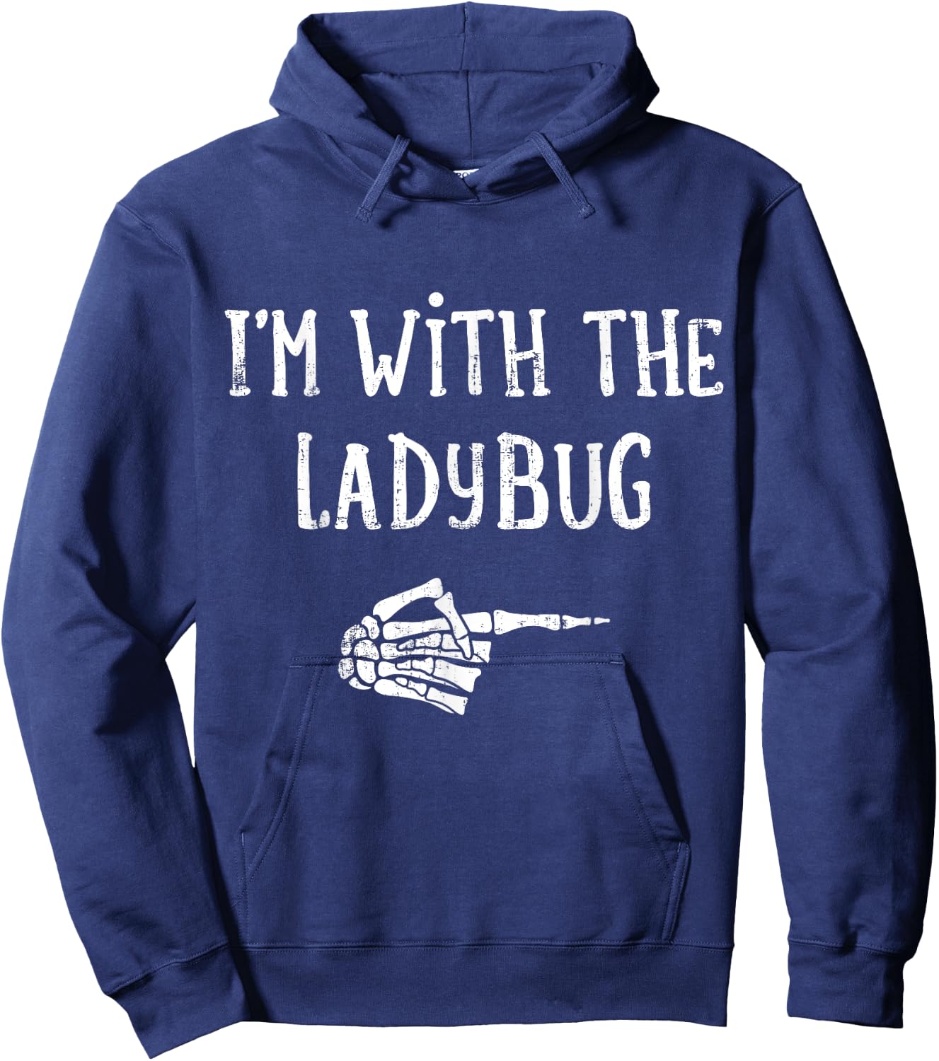 I'm with the ladybug matching couple costume halloween Hoodie - Hoodie | Navy