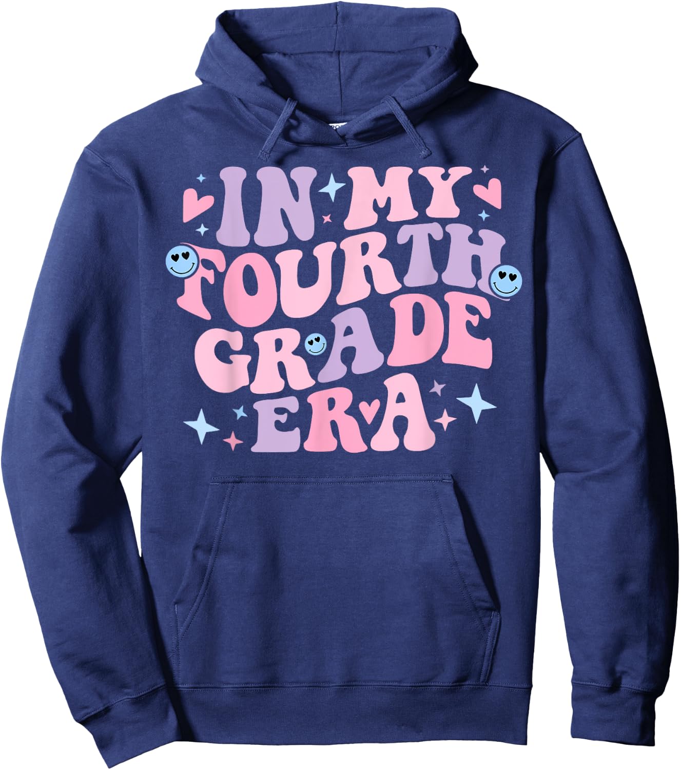 In My Fourth Grade Era Back to School 4th Grade Teacher Team Women Girls Kids Hoodie - Hoodie | Navy