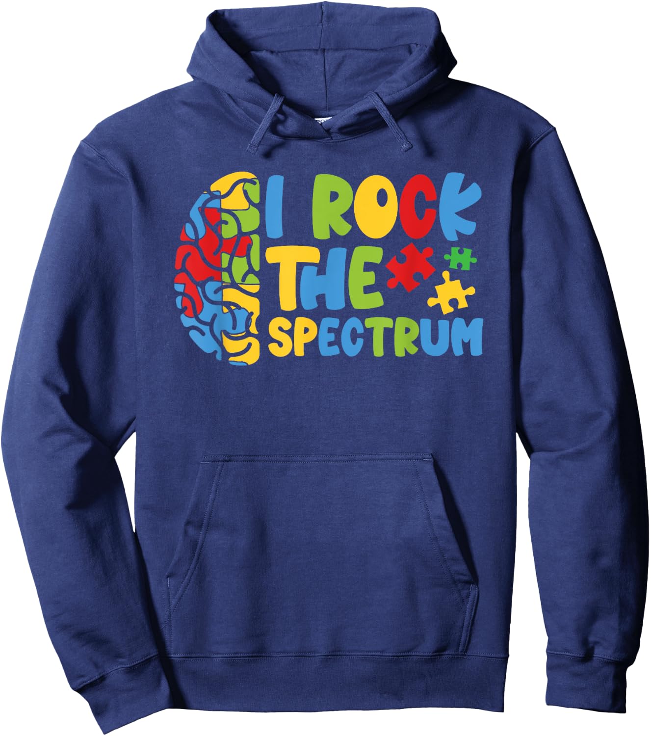 Autistic Autism Awareness Boys Toddler I Rock The Spectrum Hoodie - Hoodie | Navy