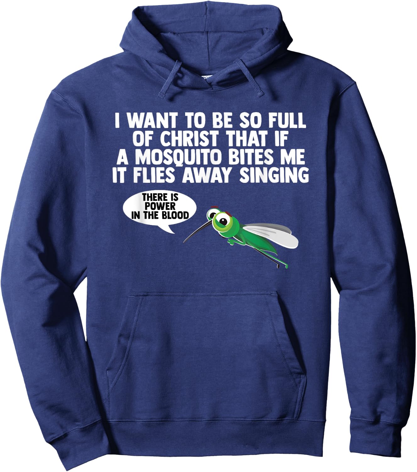 Christian Mosquito Gag Jokes Religious Christian Hoodie - Hoodie | Navy