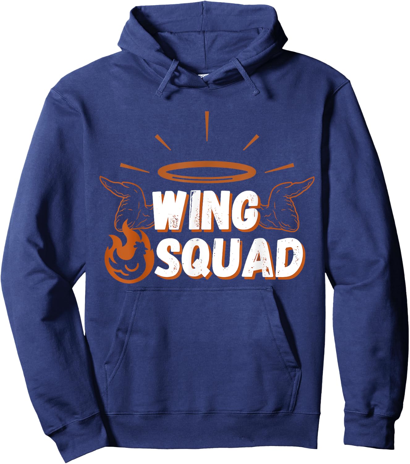 Chicken BBQ Wings Squad Family Party Wing lovers , Small, Black Hoodie - Hoodie | Navy