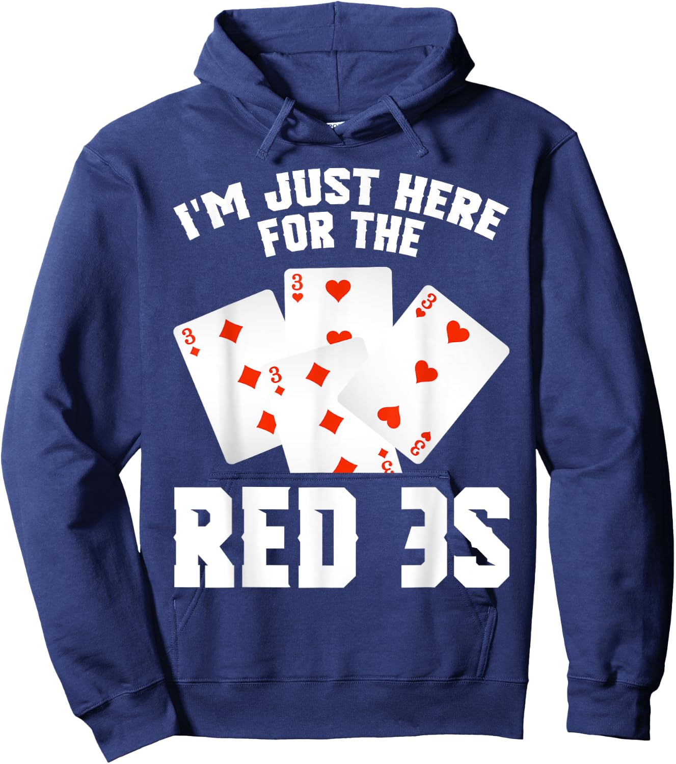 Canasta Red 3s Card Holder Score Playing Cards Team Canasta Hoodie - Hoodie | Navy