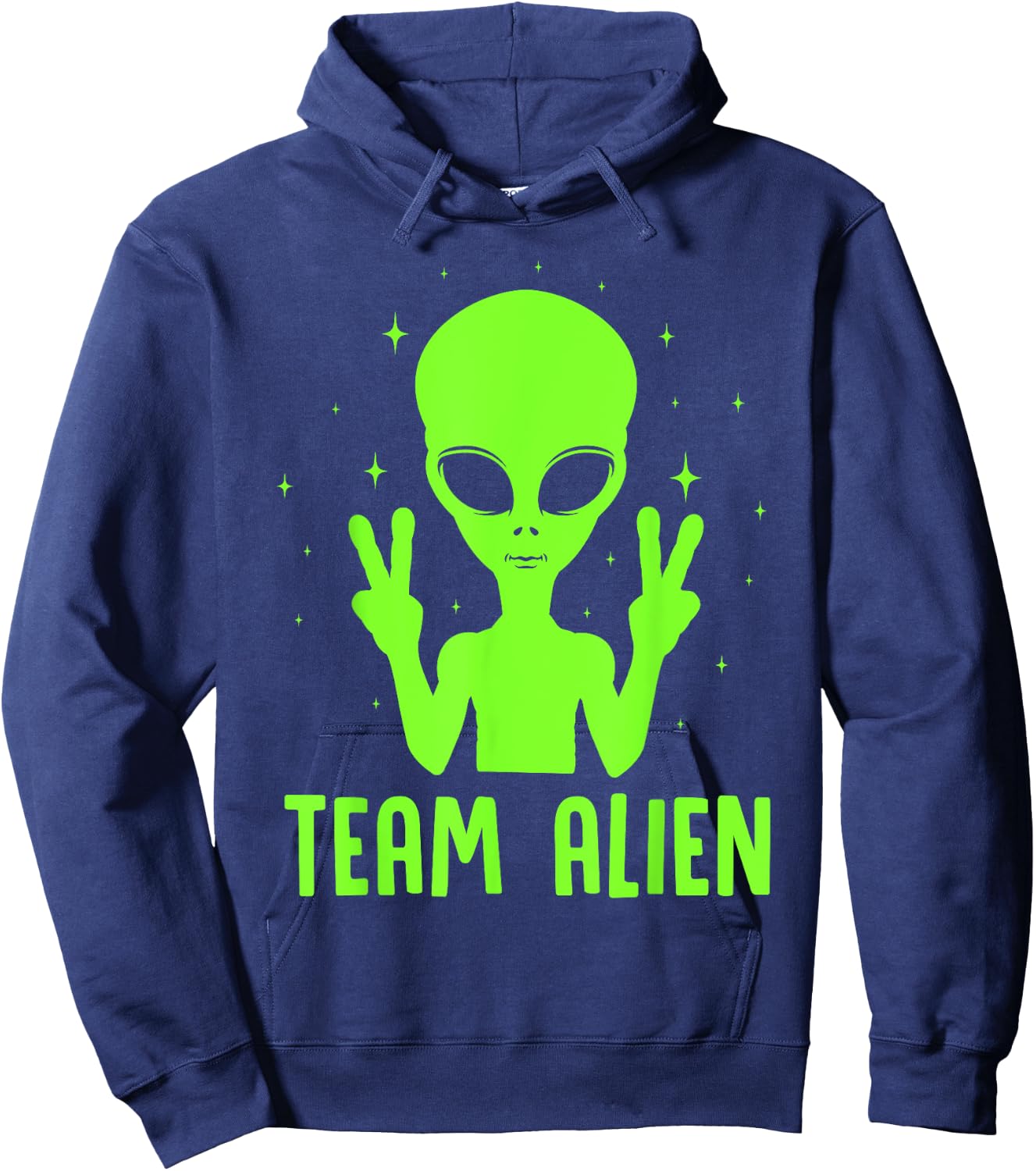 Alien Lover Funny UFO Abduction Team Alien Men Women Kids Hoodie - Hoodie | Navy