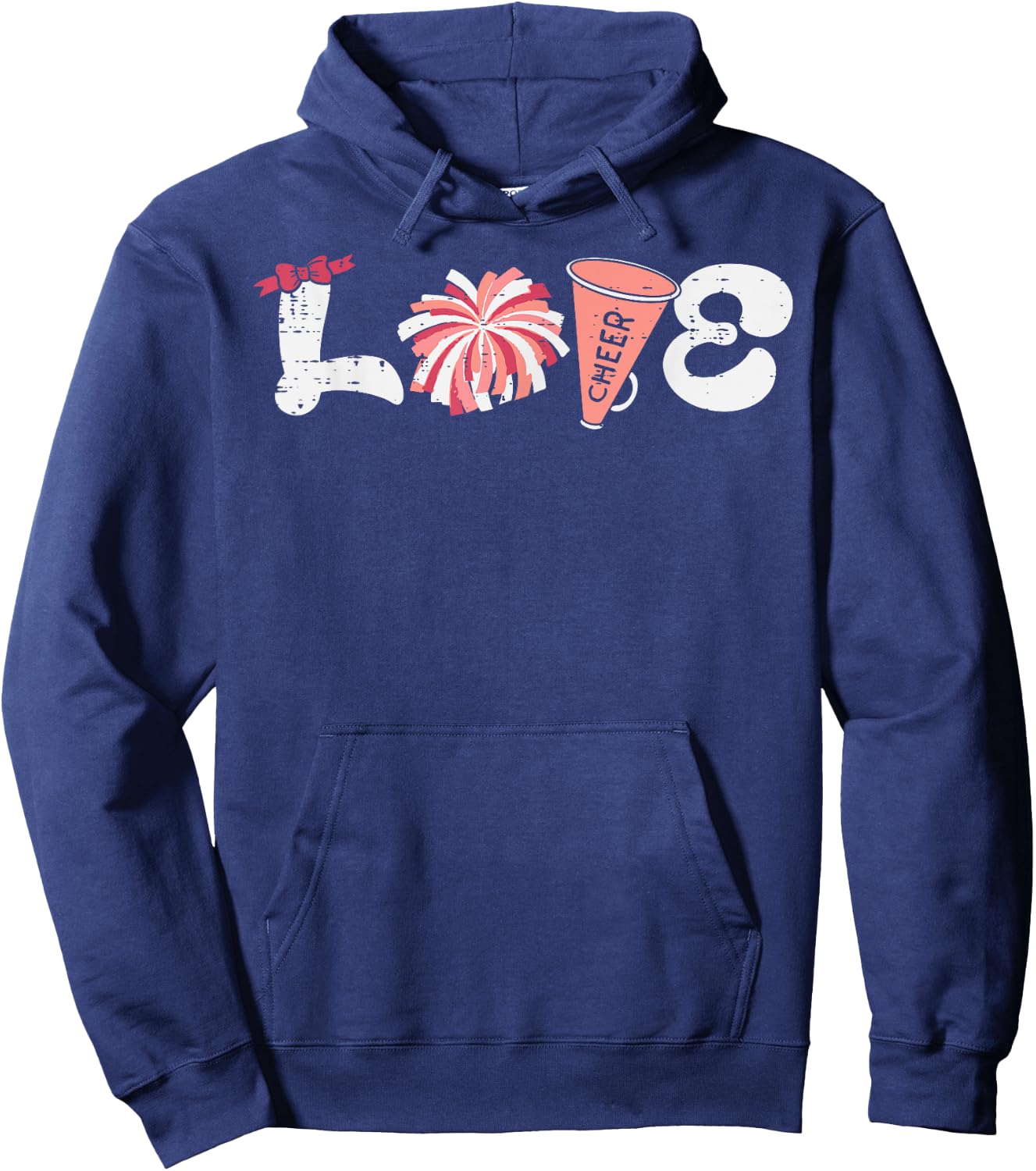 Cheerleader Love Cheerleading Cheer Squad Women Girls Kids Hoodie - Hoodie | Navy