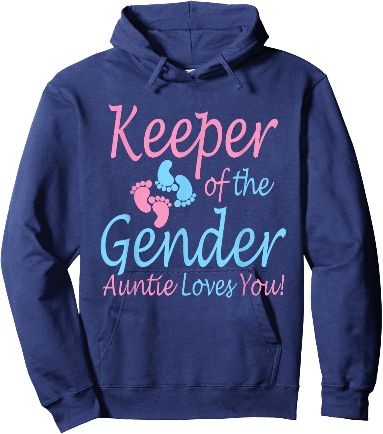 Keeper of the Gender Auntie - Gender Reveal Party Idea Hoodie - Hoodie | Navy