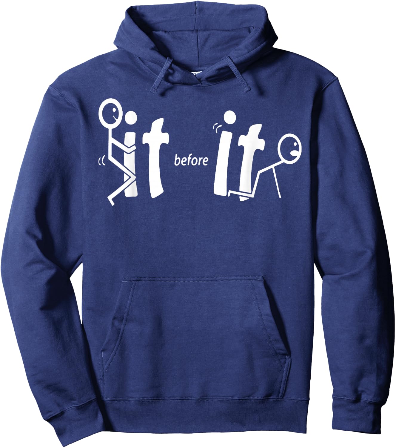 Meme F_ck It T Shirts Fck It Before It Fcks You Funny Hoodie - Hoodie | Navy