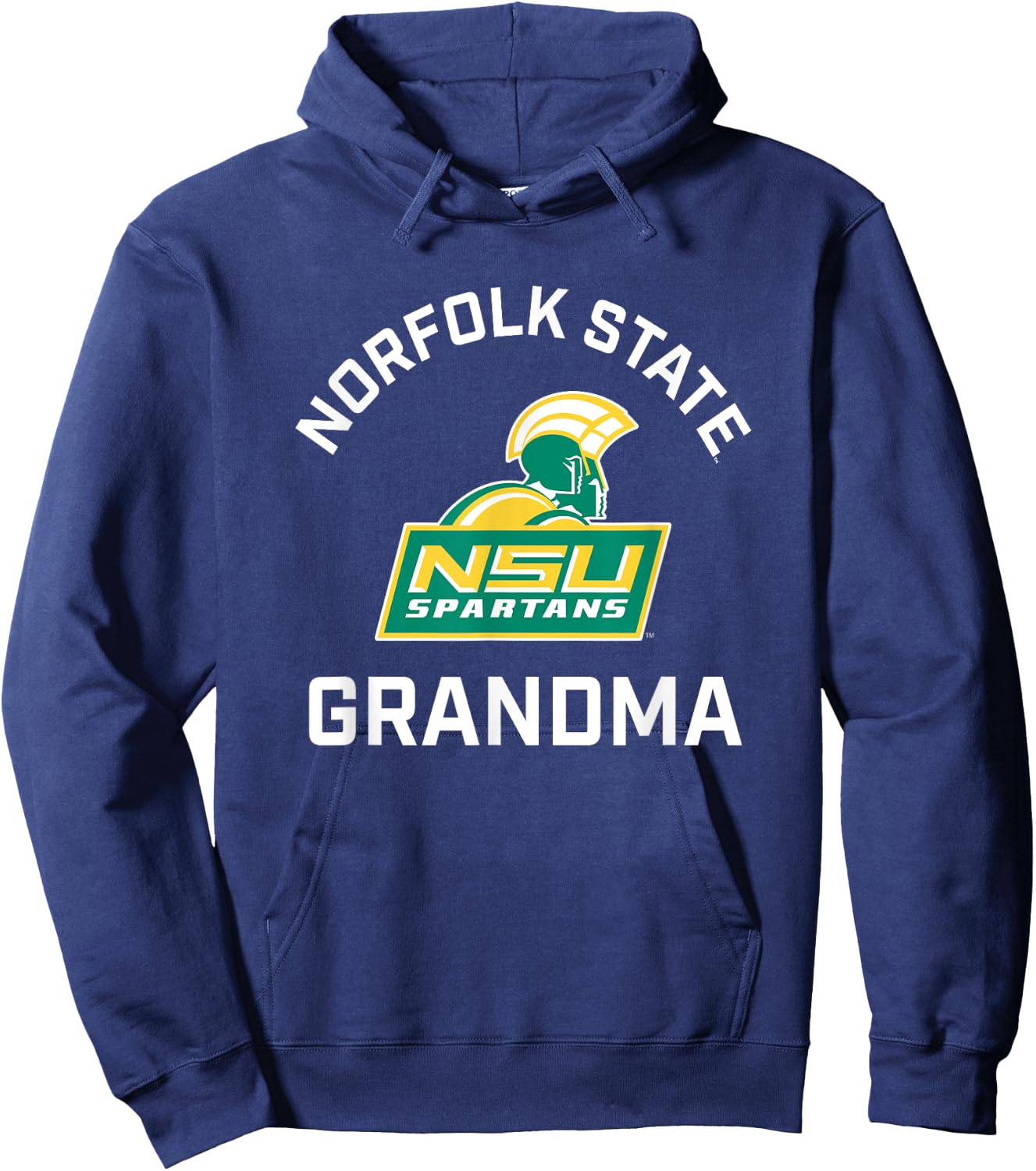 Norfolk State University Spartans Arched Grandma Hoodie - Hoodie | Navy