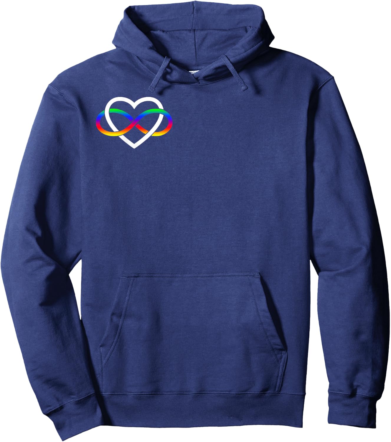 Autism Rainbow Infinity Symbol Autism Infinity Heart Simple Hoodie - Hoodie | Navy