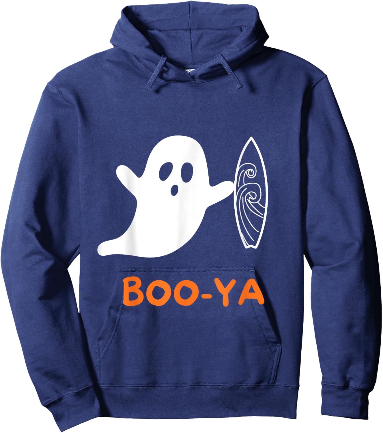 Funny Halloween Apparel Ghost Boo-ya Hoodie - Hoodie | Navy