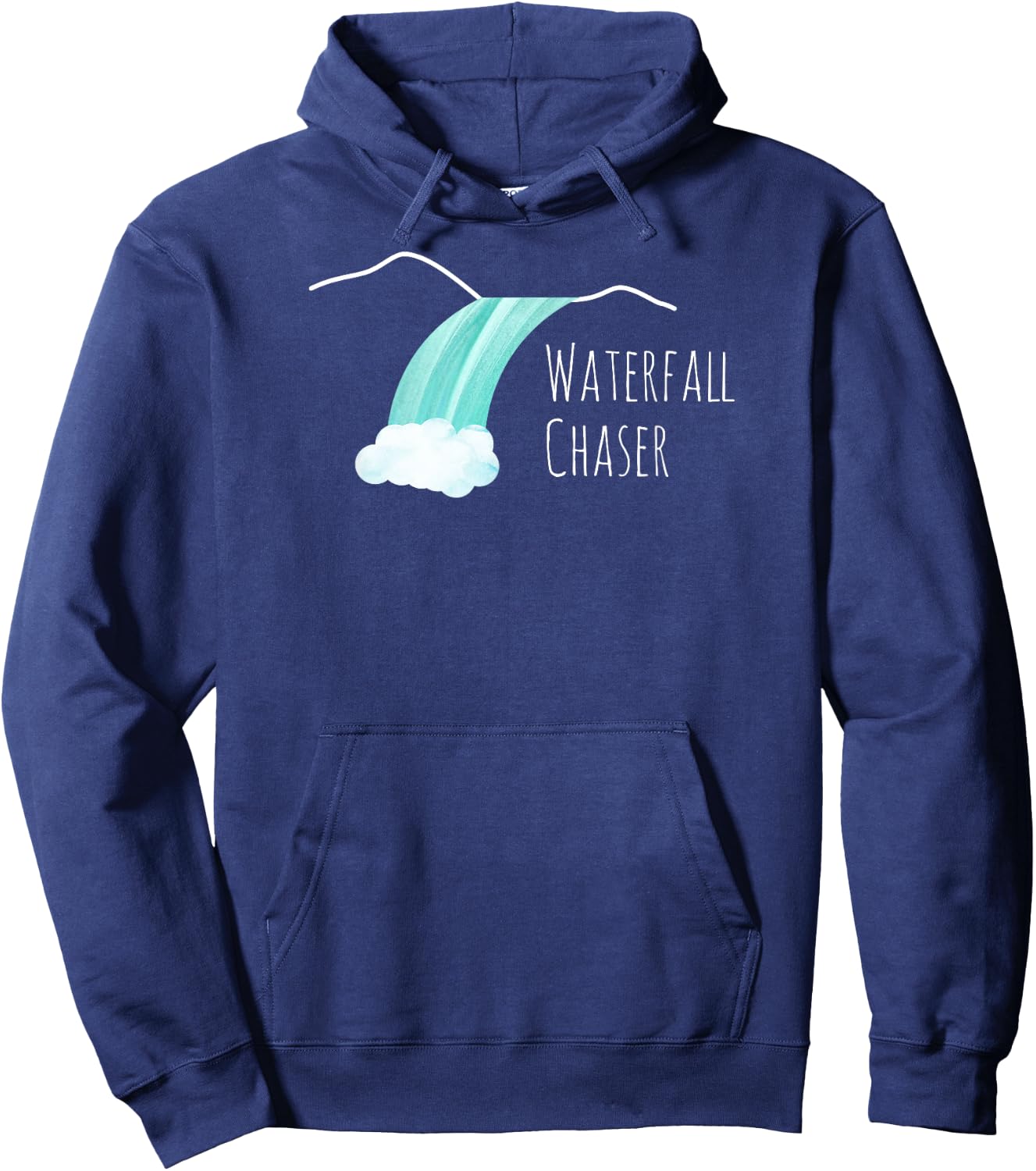 Waterfall Chaser | Nature Lover, Adventure Hiker Gift Hoodie - Hoodie | Navy