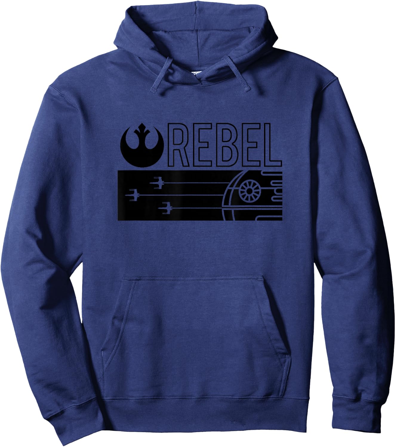 Star Wars A New Hope Classic Rebel Alliance Line Art Logo Hoodie - Hoodie | Navy