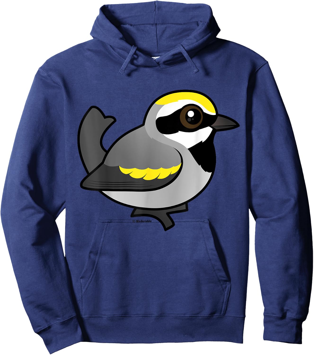 Birdorable Golden-winged Warbler Cute Cartoon Bird Hoodie - Hoodie | Navy