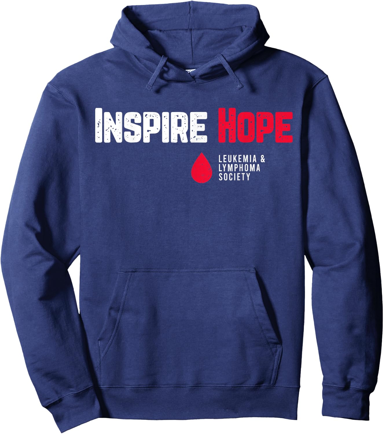 Inspire Hope Leukemia And Lymphoma Society Blood Cancer Hoodie - Hoodie | Navy