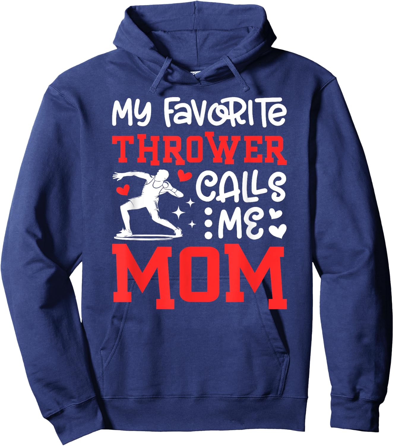 Proud Shot Put Mom Of A Shot Put Thrower Shot Putter Mama Hoodie - Hoodie | Navy