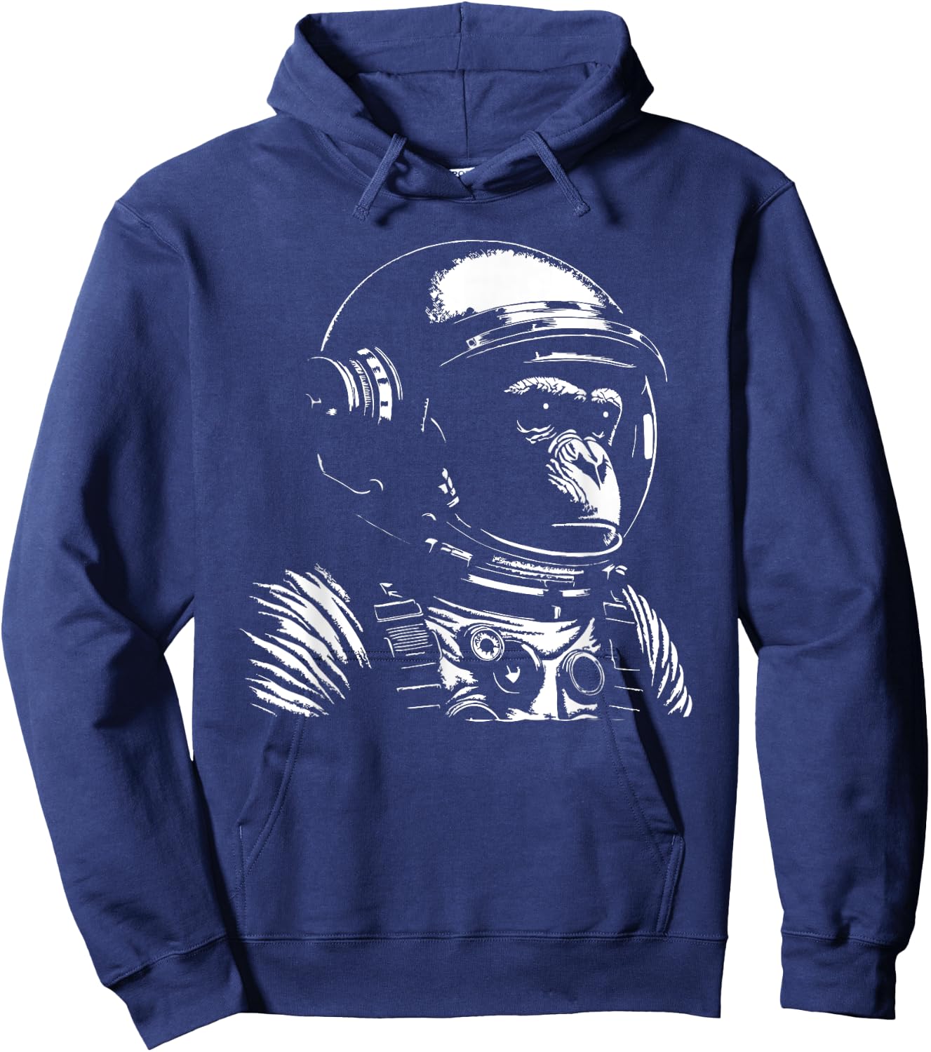 Vintage Space Travel Astronaut Monkey Hoodie - Hoodie | Navy