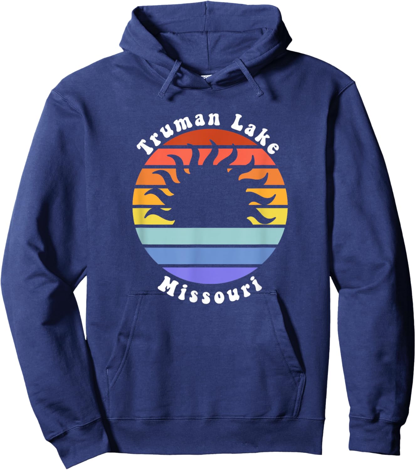 Truman Lake Missouri Sunrise Vacation Souvenir Hoodie - Hoodie | Navy