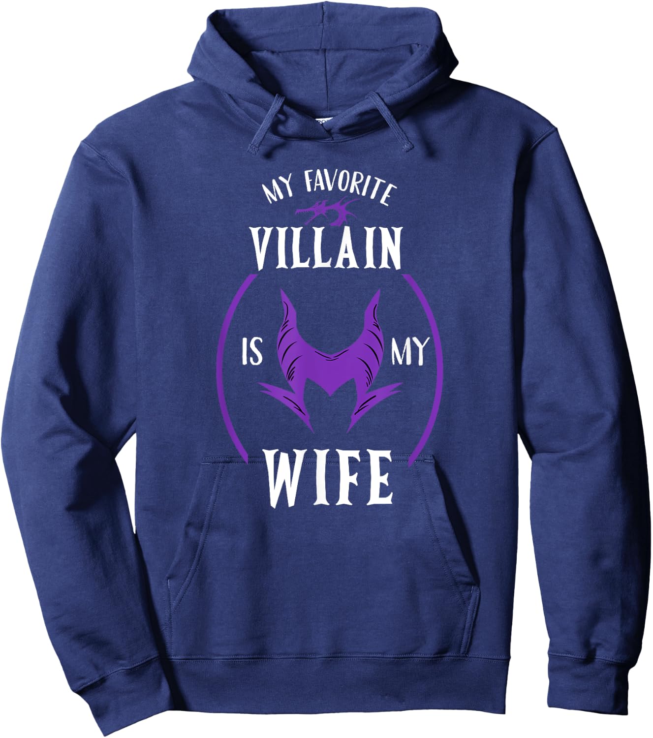 My Favorite Villain Is My Wife the Best Gift Husband Hoodie - Hoodie | Navy