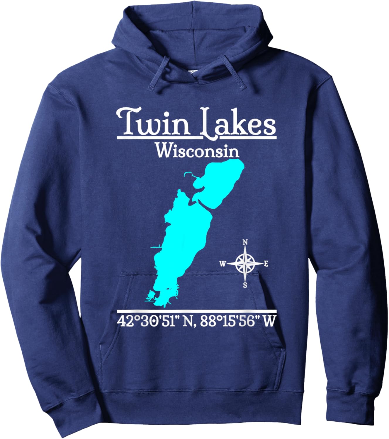 Twin Lakes - Wisconsin Hoodie - Hoodie | Navy