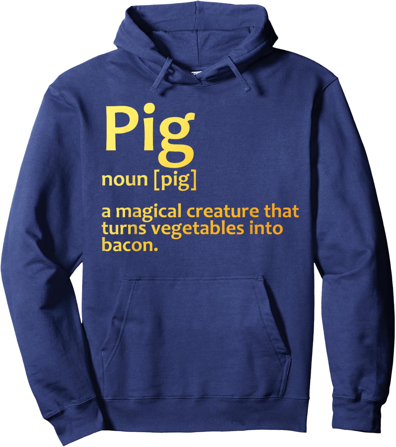 Best Bacon Design Women Kids Pig Food Bacon Lover Hoodie - Hoodie | Navy