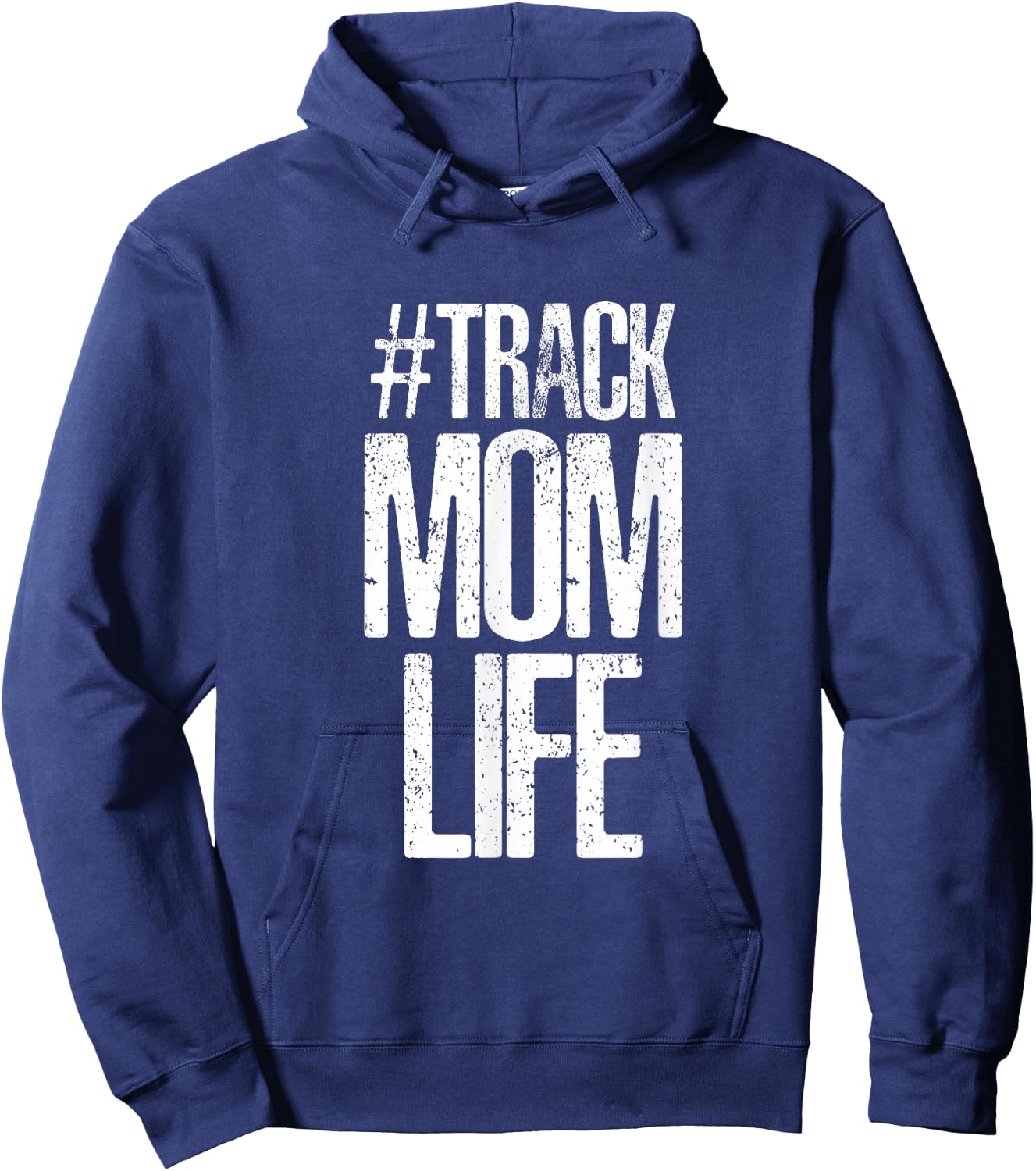 Track Mom Life Marathon Running T Shirt Artwork Print Hoodie - Hoodie | Navy