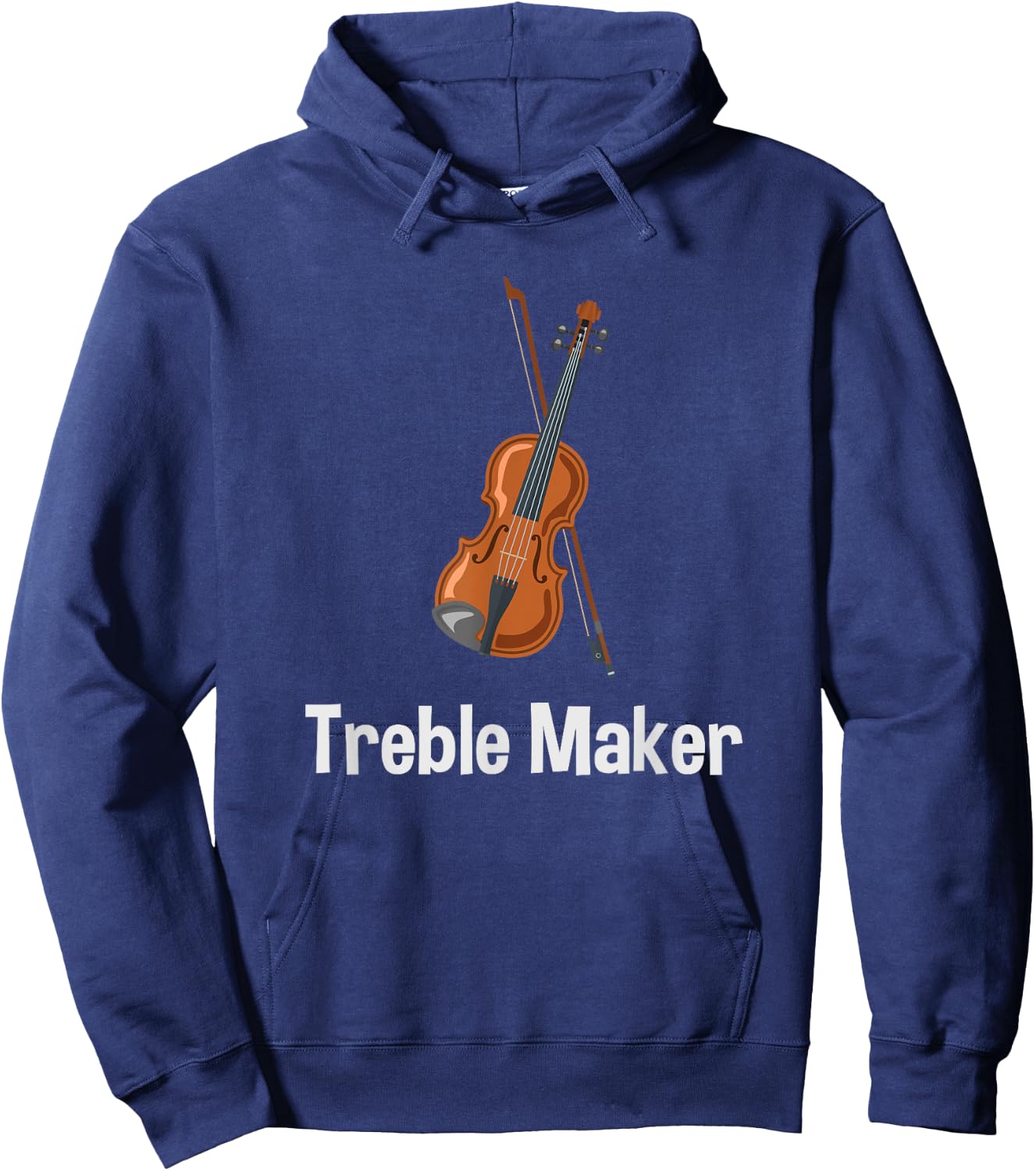 Violinist Shirt - Treble Maker Violin with bow Gift Hoodie - Hoodie | Navy