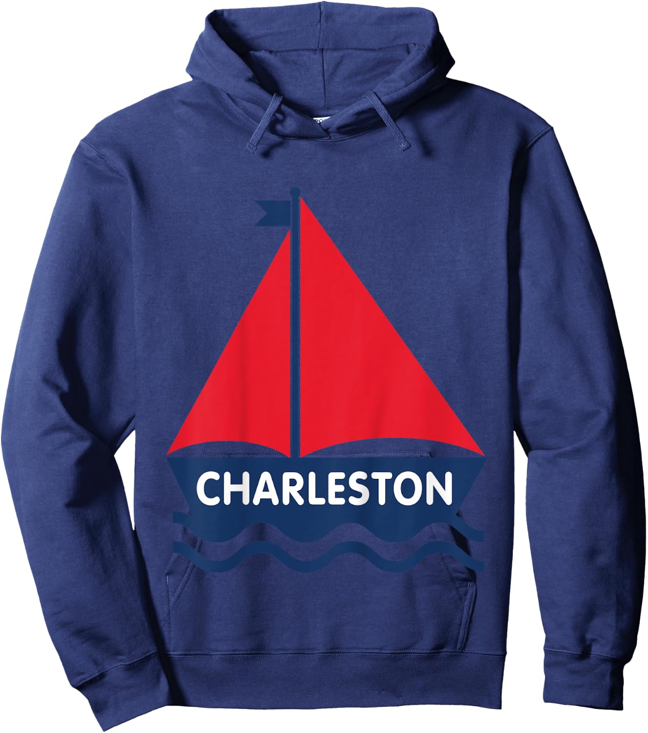 Charleston South Carolina Sailboat Boys Girls Toddlers Hoodie - Hoodie | Navy